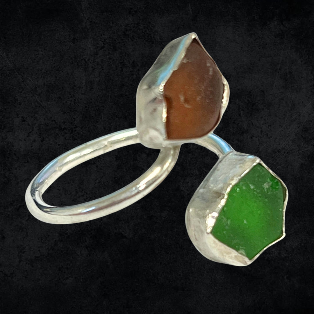 Sea glass ring
