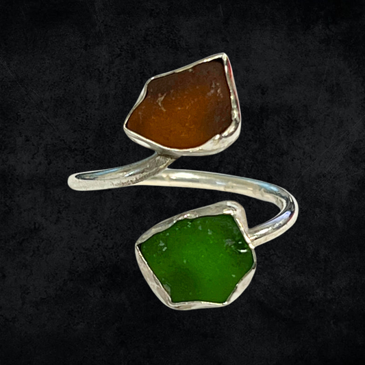 Sea glass ring